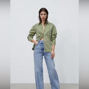 Oversized shirt khaki